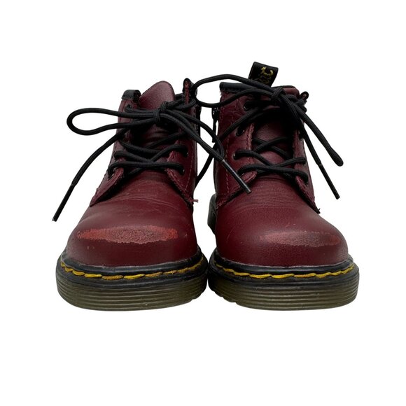 Dr. Martens Infant 1460 Softy T Cherry Red Leather Ankle Booties Infant sz 5 - Picture 4 of 10